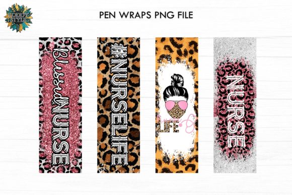 Leopard Nurse Pen Wrap SET: A Stylish Embroidery Design