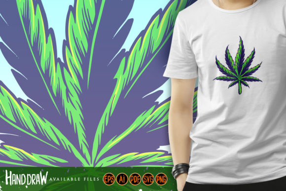 Medical Hand Drawn Cannabis Leaf: A Versatile Design