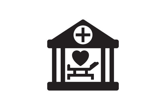 Medical Support ICU Room Icon for Embroidery