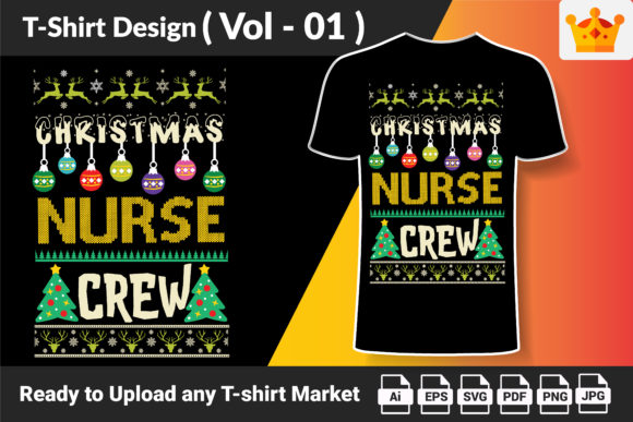 Nurse, Christmas T-Shirt Design 01 Review