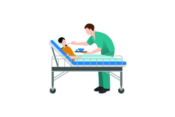 Nurse Feed the Patient: A Heartwarming Embroidery Design