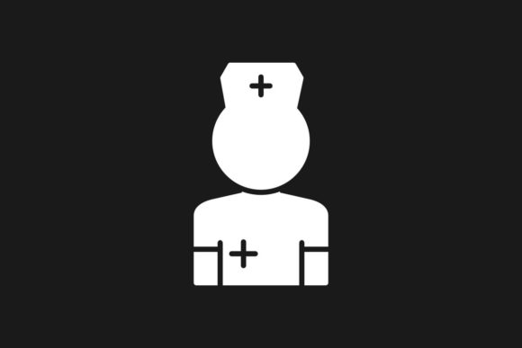 Nurse Glyph Inverted Icon Design Review