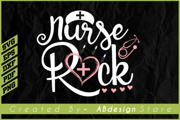 Nurse Rock T-shirt Sublimation Design