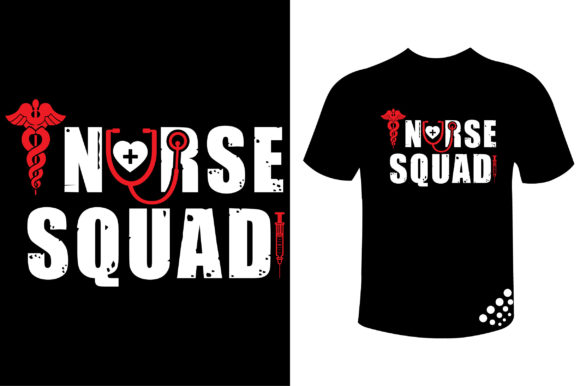 Nurse Squad Typography T-shirt Design