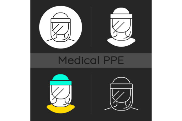 Review: Medical Face Shield Dark Theme Icons Set