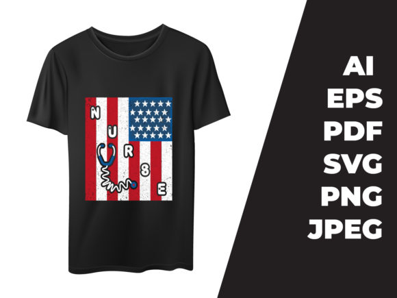 USA Nurse Retro T-shirt Design Review